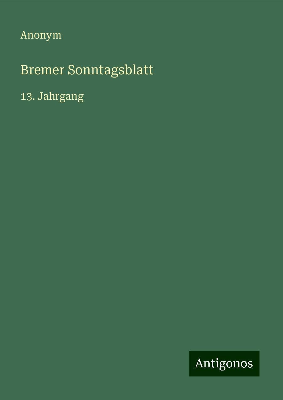 Bremer Sonntagsblatt Books