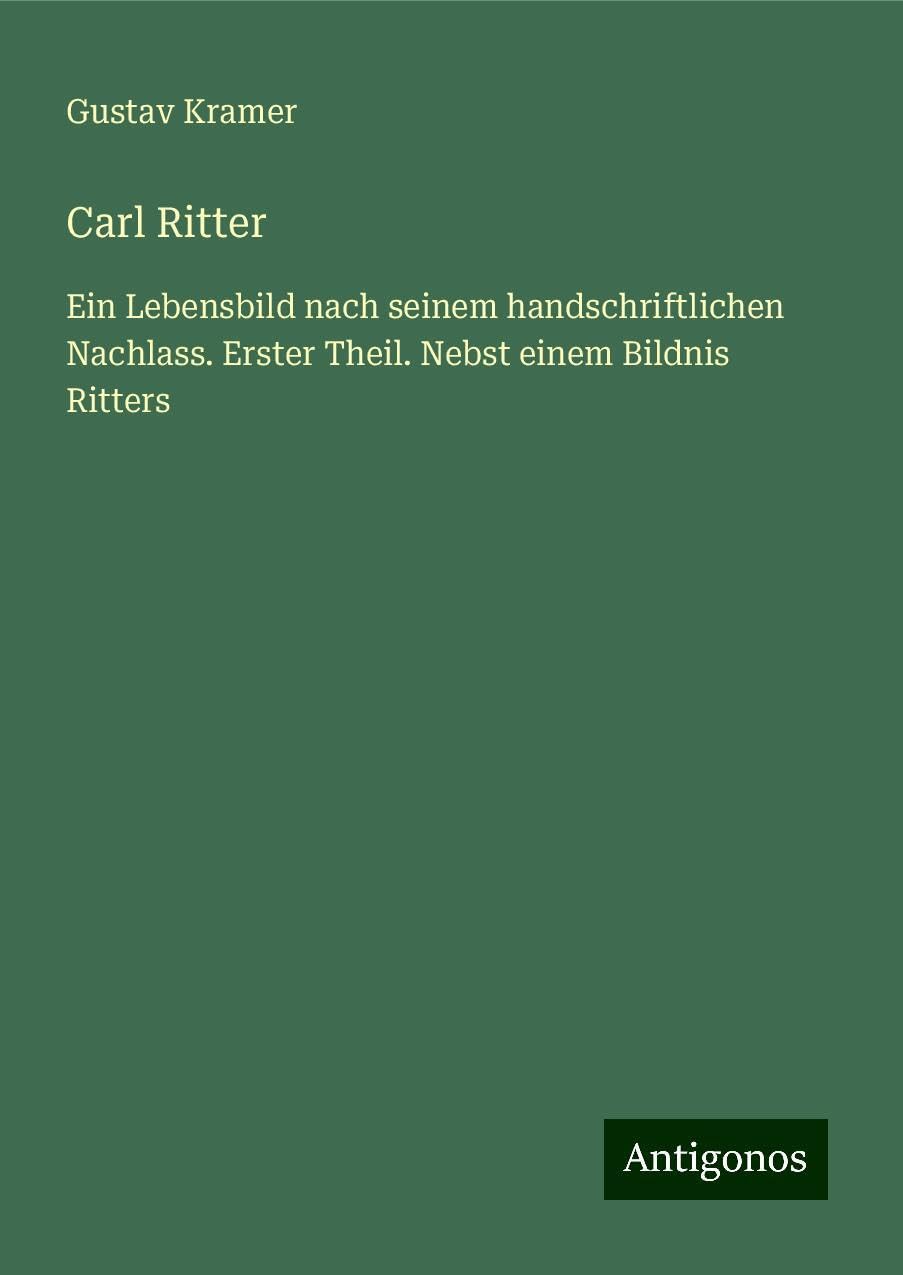 Carl Ritter Books
