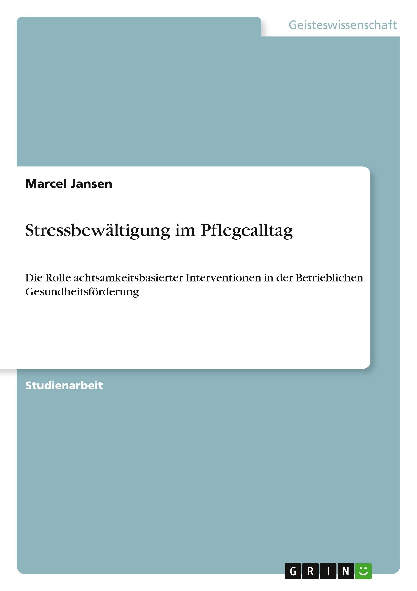 Product Image: Stressbewältigung im Pflegealltag