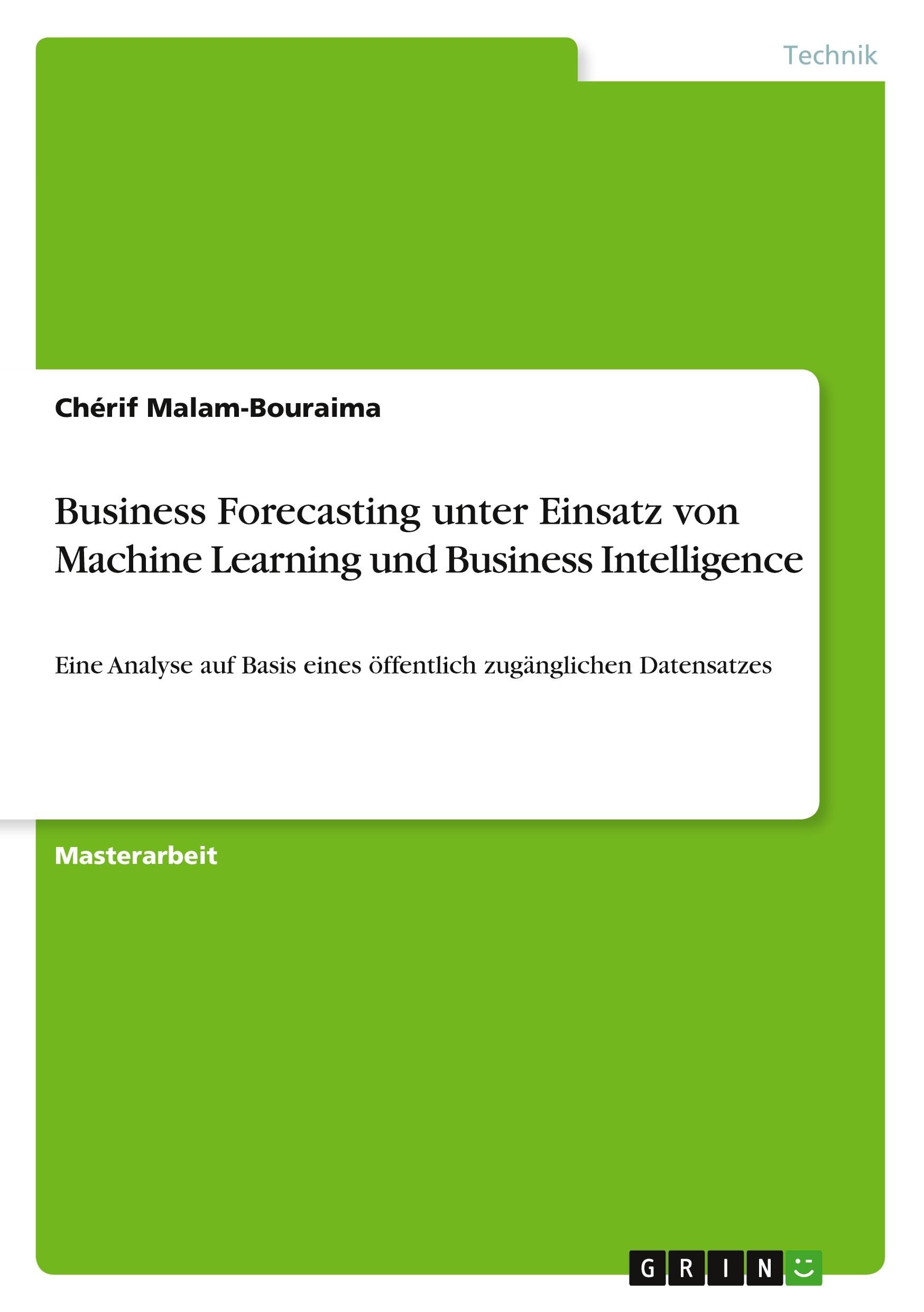 Product Image: Business Forecasting unter Einsatz von Machine Learning und Business Intelligence