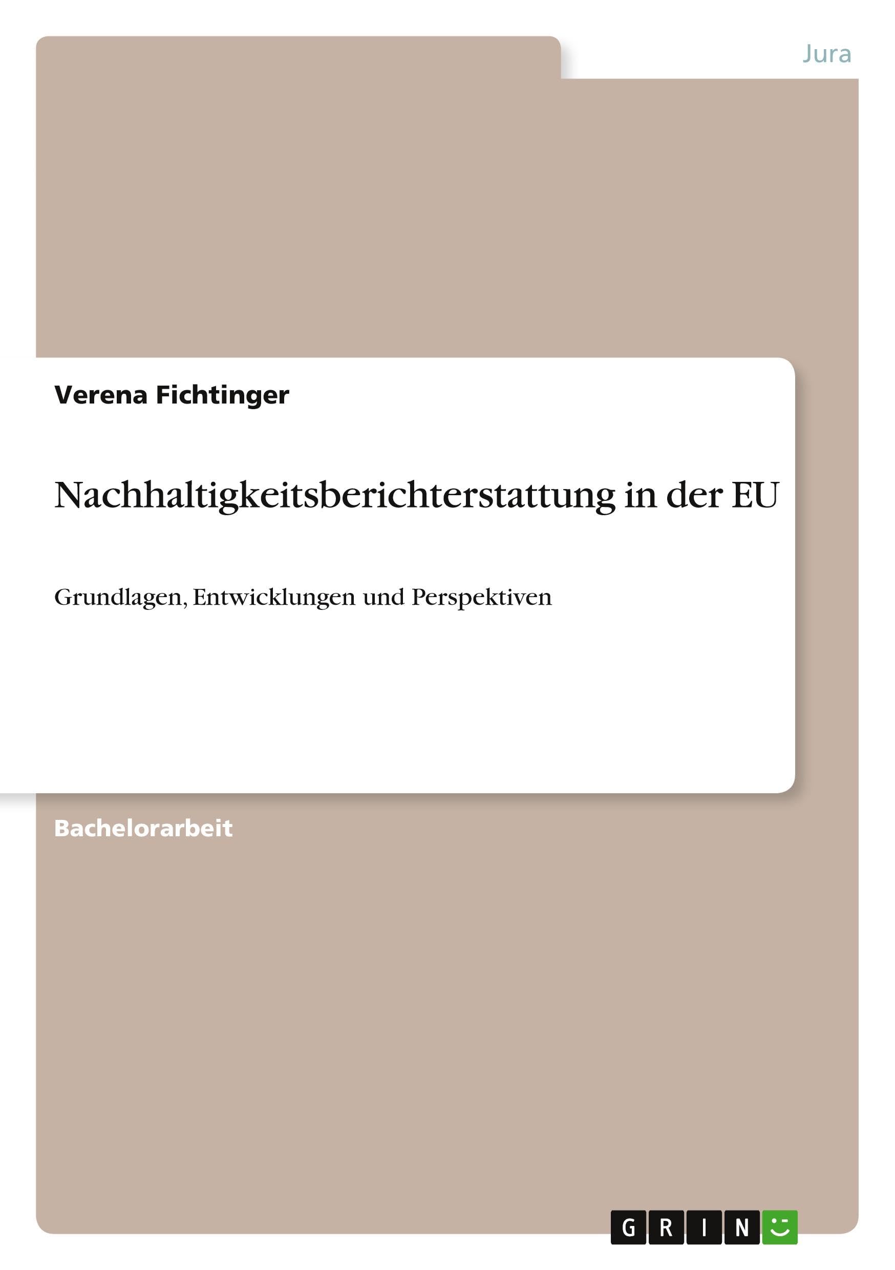 Nachhaltigkeitsberichterstattung in der EU Law