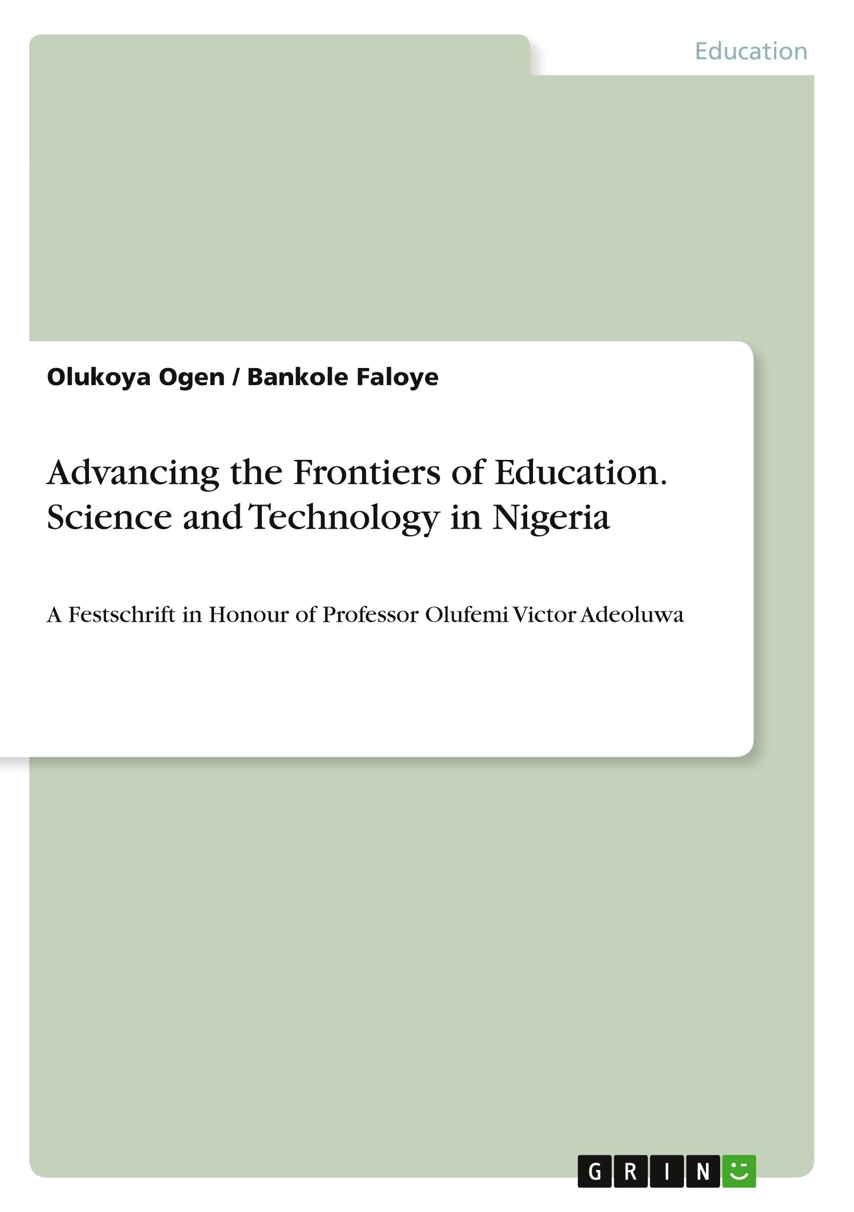 Advancing the Frontiers of Education. Science and Technology in Nigeria Reading Aloud & Learning to Read