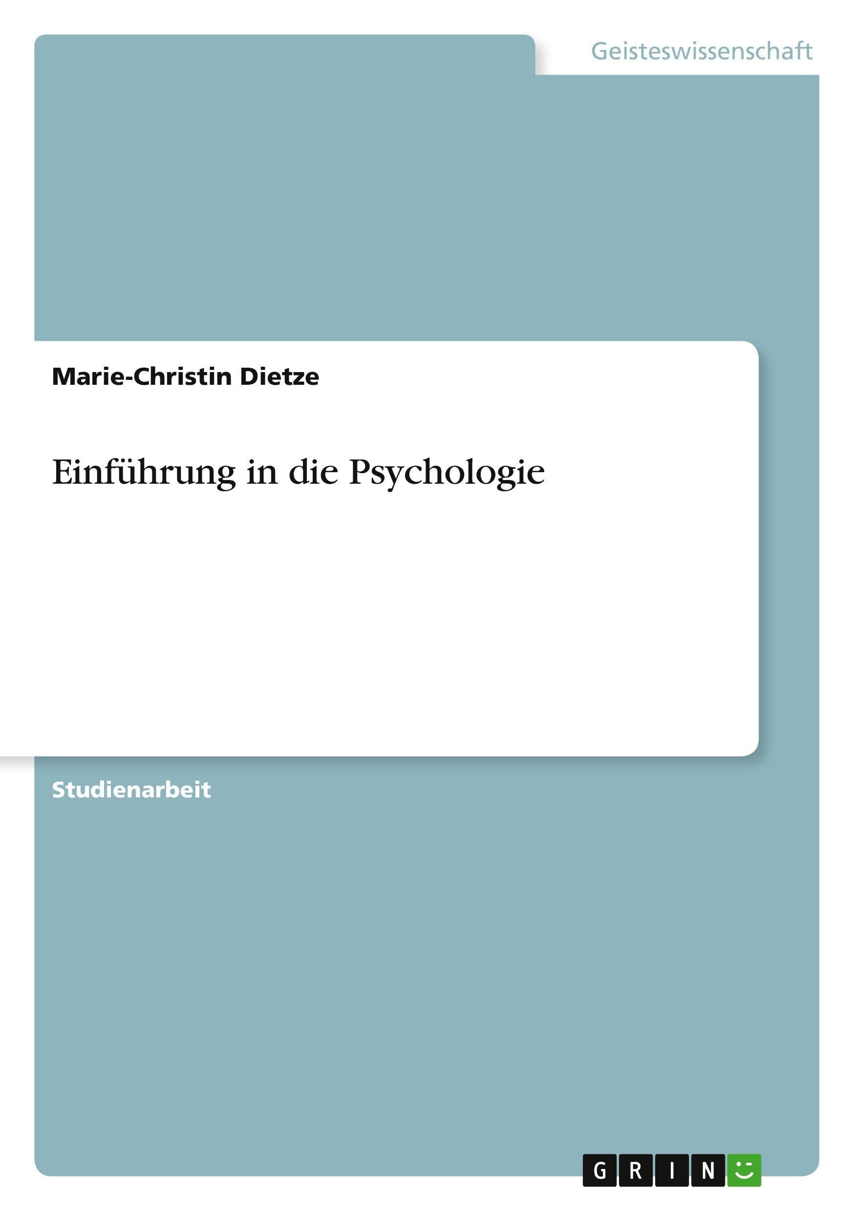 Einführung in die Psychologie Psychology