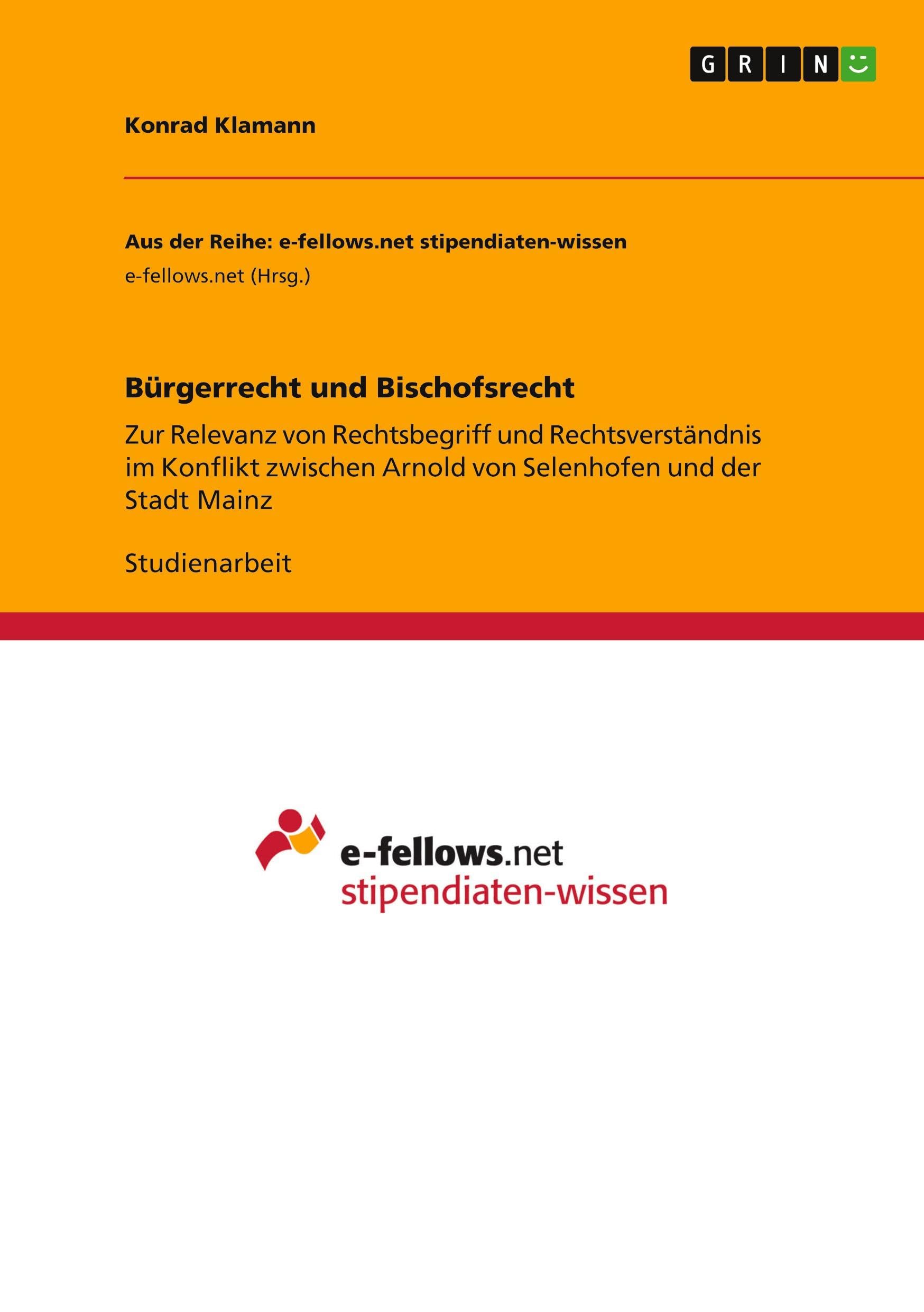 Bürgerrecht und Bischofsrecht Politics & History