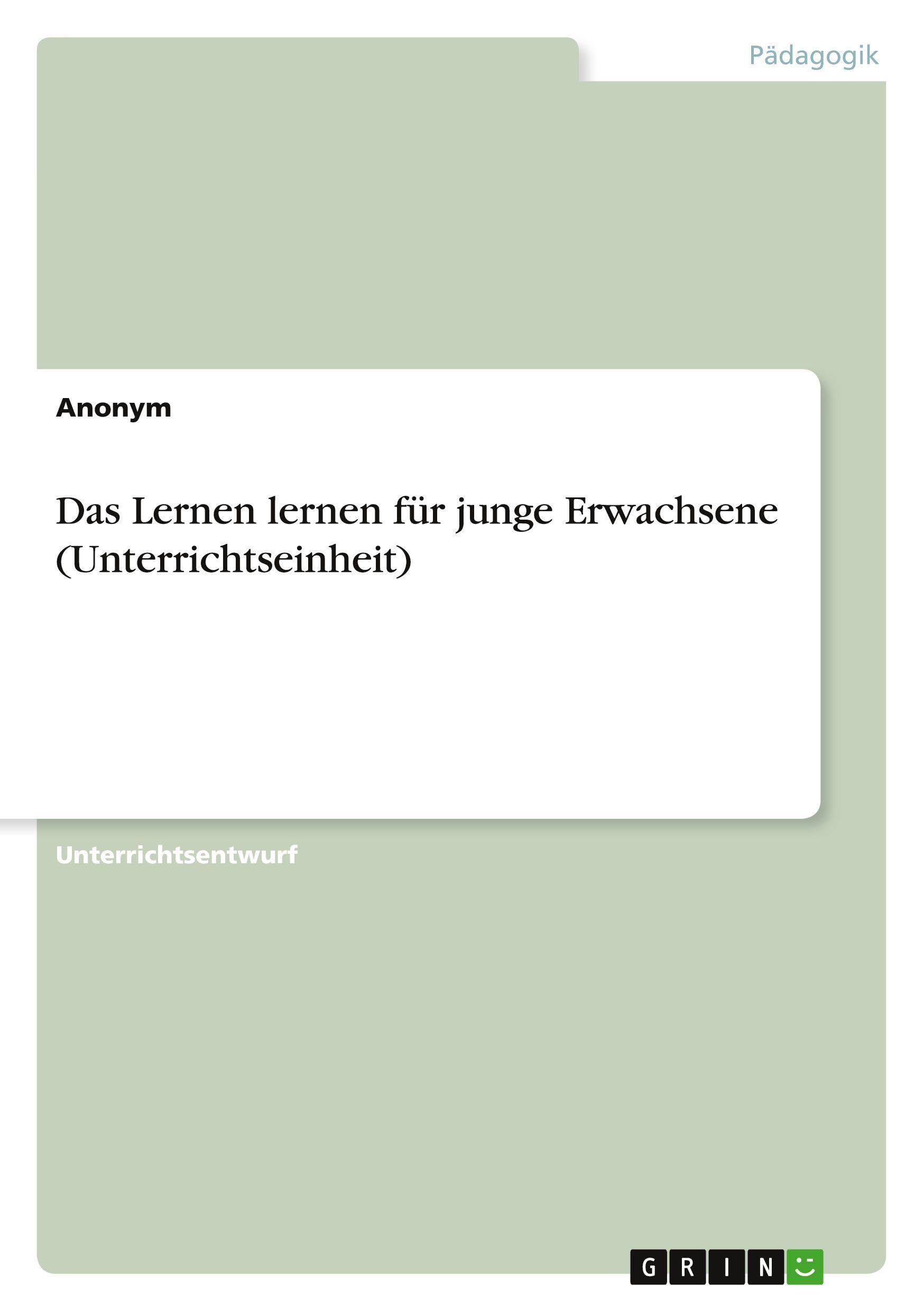 Das Lernen lernen für junge Erwachsene (Unterrichtseinheit) Books