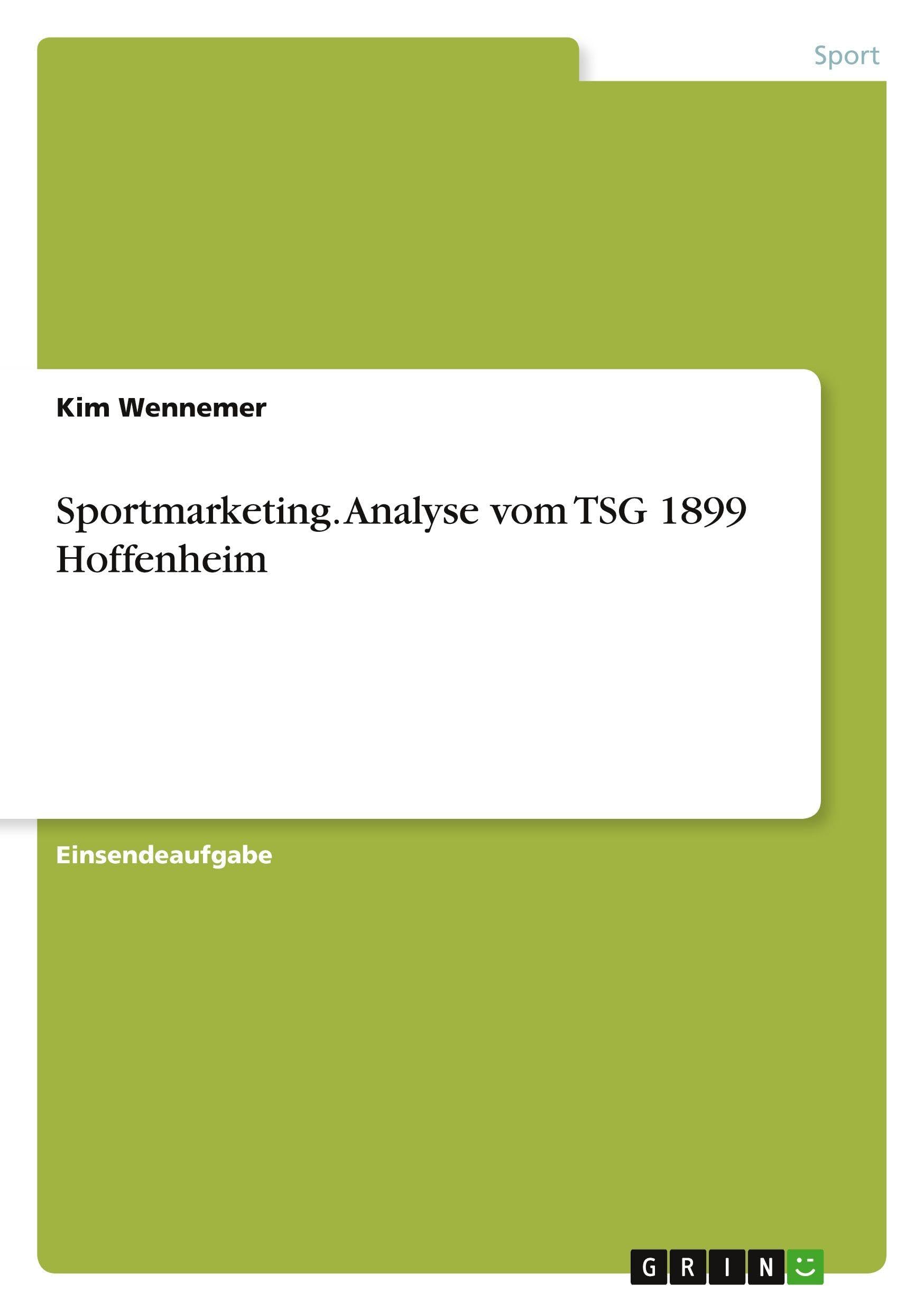 Sportmarketing. Analyse vom TSG 1899 Hoffenheim Leisure & Fun