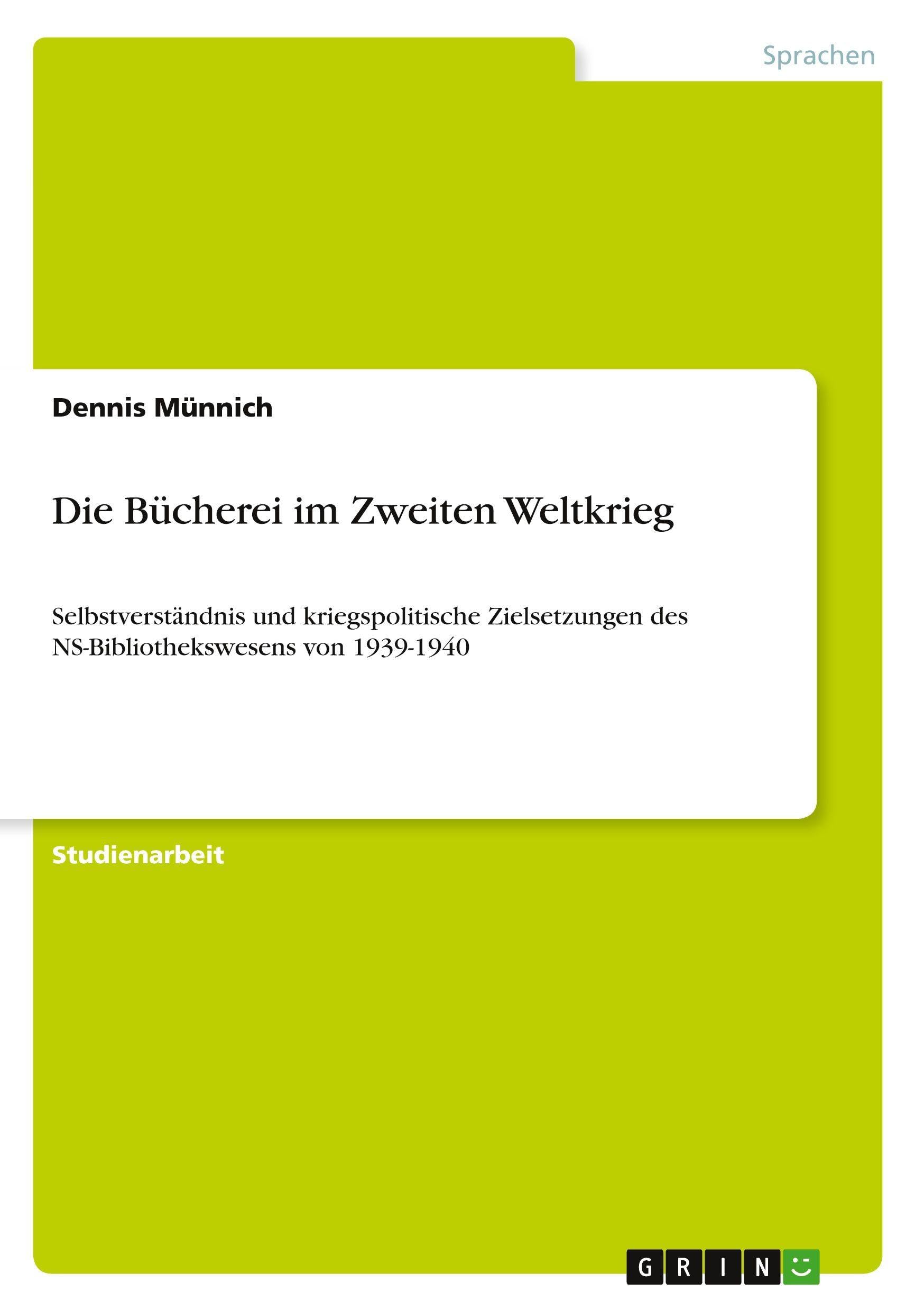 Die Bücherei im Zweiten Weltkrieg Law