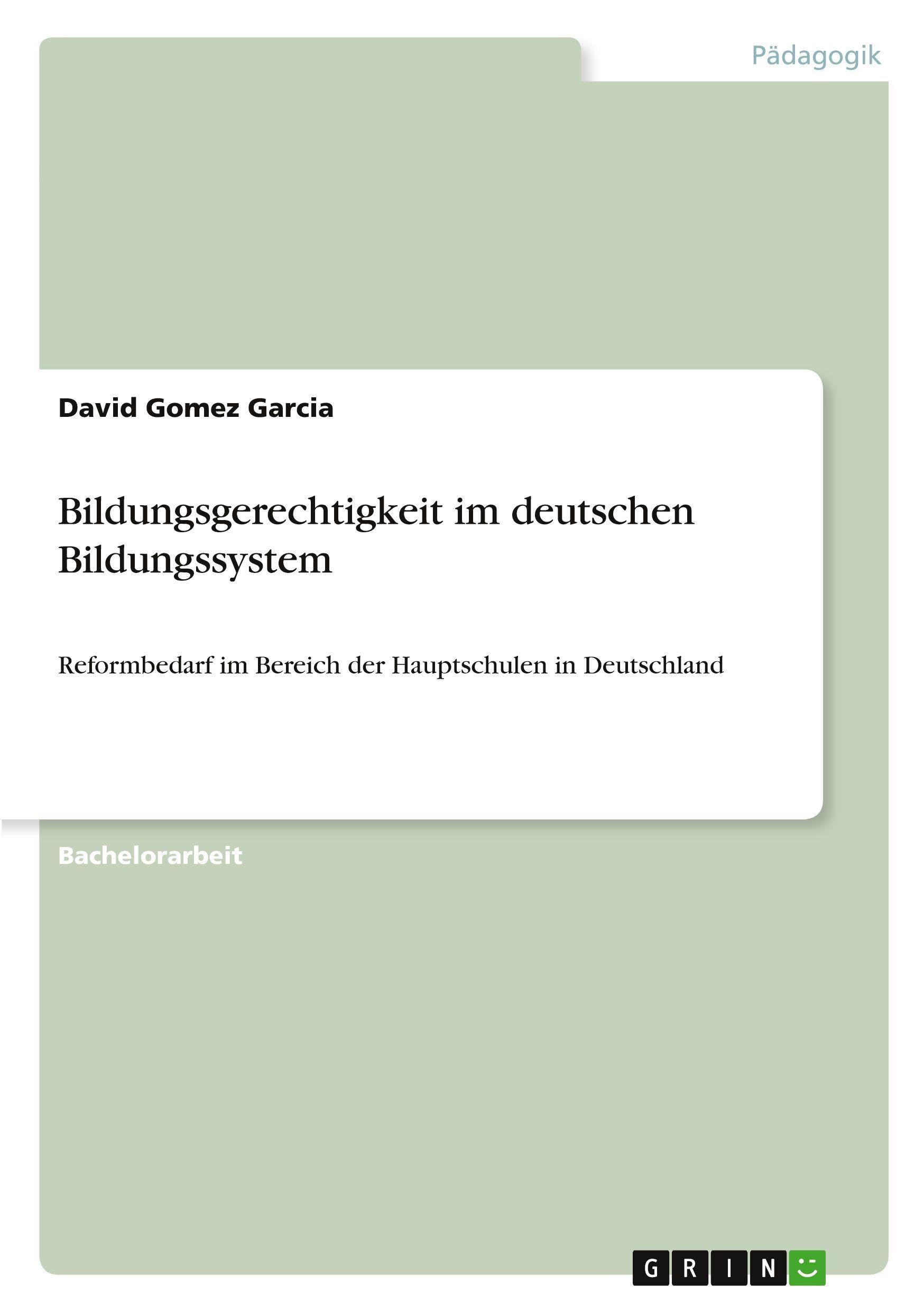 Bildungsgerechtigkeit im deutschen Bildungssystem Education & Training