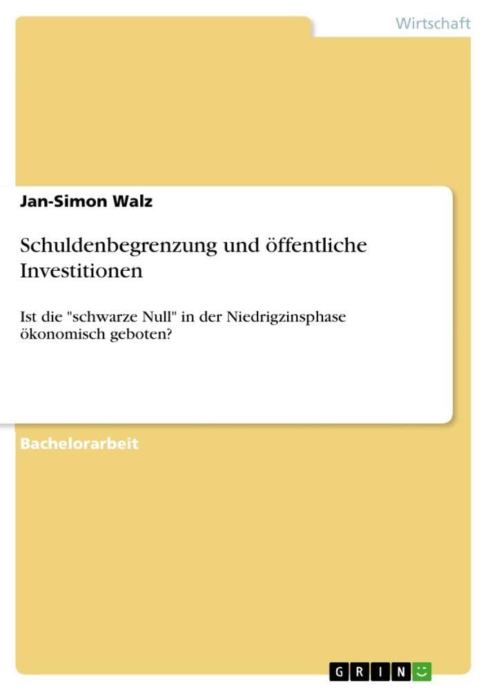 Schuldenbegrenzung und öffentliche Investitionen Law