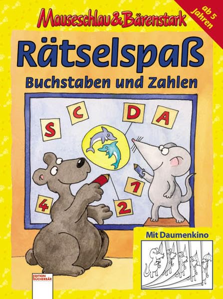 Mauseschlau und Bärenstark - Rätselspass mit Buchstaben und Zahlen: Mit Daumenkino Non-fiction