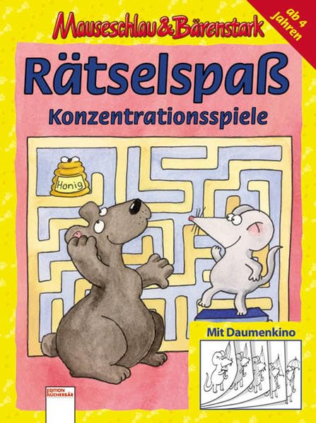 Mauseschlau und Bärenstark - Rätselspass Konzentrationsspiele Ill. v. Kretzmann, Imke Deutsch , durchg. ill. - book