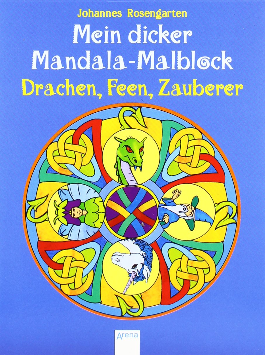 Mein dicker Mandala-Malblock - Drachen, Feen und Zauberer Non-fiction
