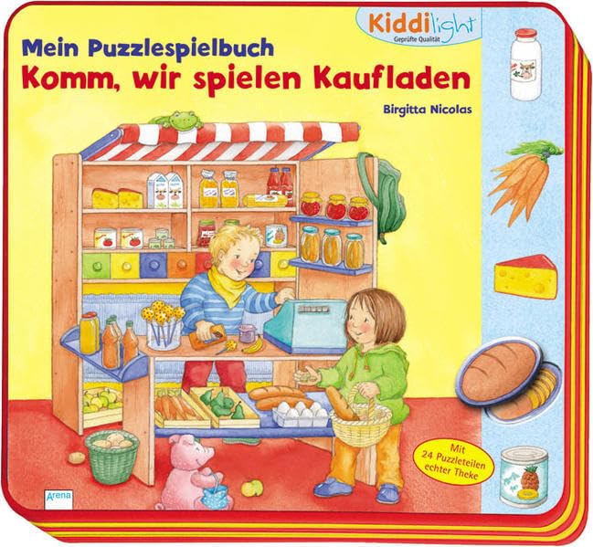 Mein PuzzleSpielBuch - Komm, wir spielen Kaufladen!: Mit 24 Puzzleteilen Tiptoi & Games