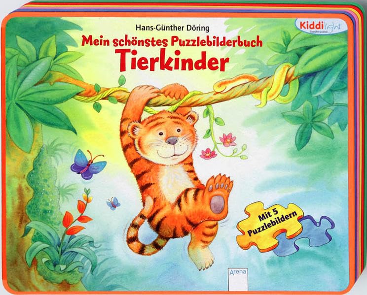 Mein schönstes Puzzlebilderbuch - Tierkinder: Mit 5 Puzzlebildern (Kiddilight) Tiptoi & Games