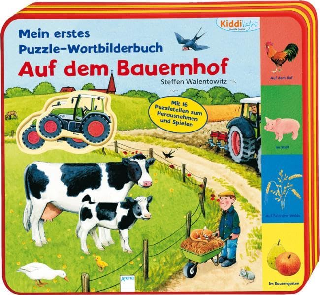Mein erstes Puzzle-Wortbilderbuch - Auf dem Bauernhof: Mit 16 Puzzleteilen zum Herausnehmen und Spielen (Kiddilight) Tiptoi & Games