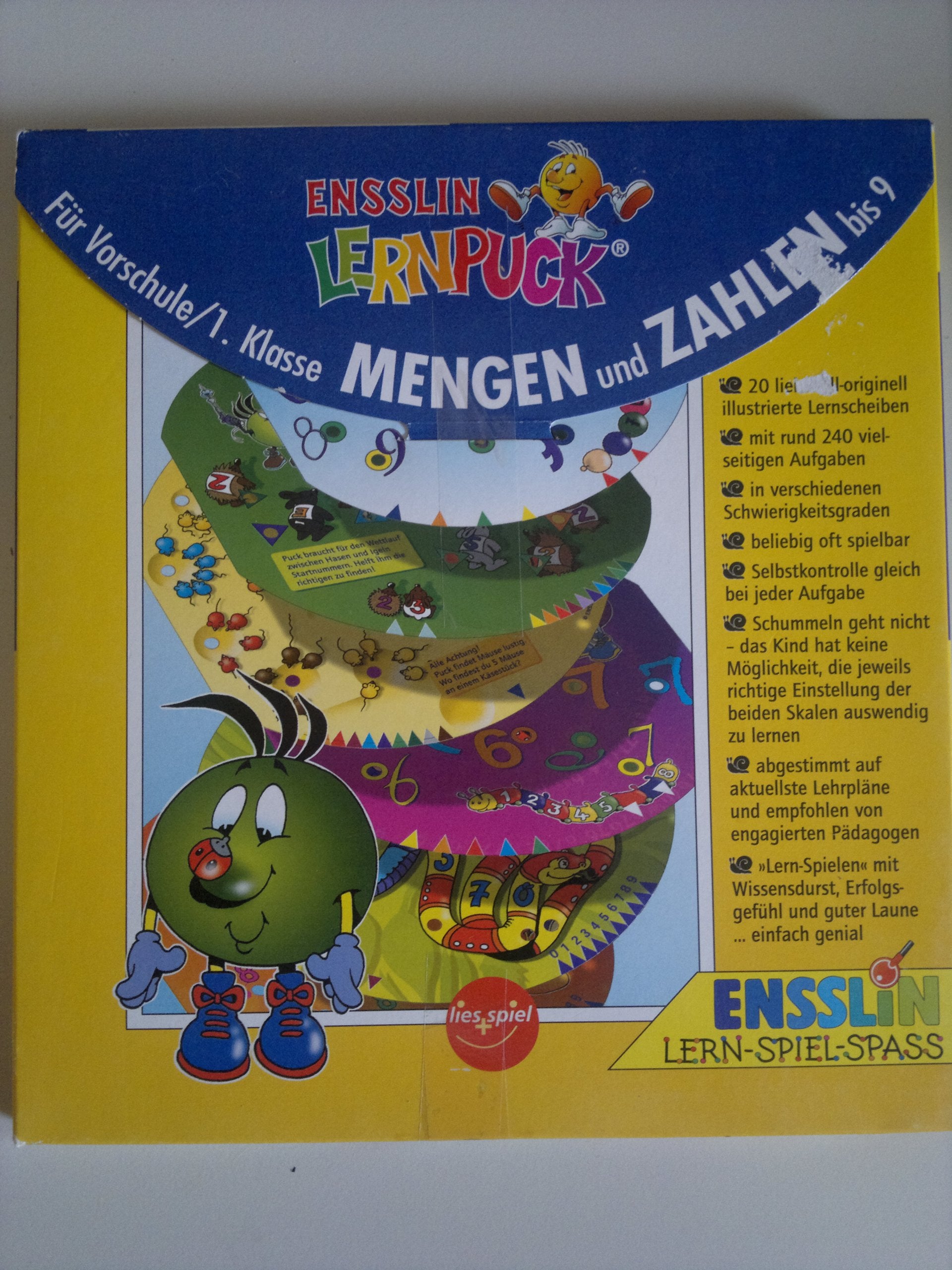 Ensslin Lernpuck, Übungsscheiben, Mengen und Zahlen bis 9 Leisure & Fun