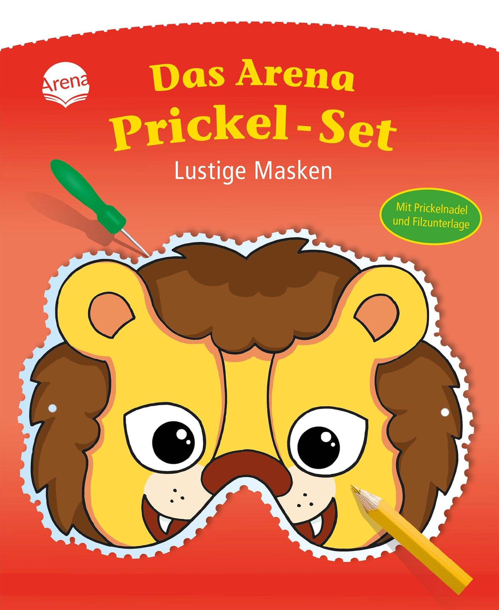 Lustige Masken: Das Arena Prickel-Set. Mit Filzmatte und Prickelnadel Aufstellfiguren ausstanzen ab 4 Jahren Non-fiction