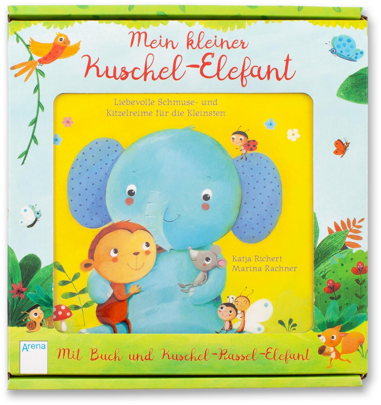 Mein kleiner Kuschel-Elefant. Pappbox mit Buch und Stoffrassel (Elefant) Children's books