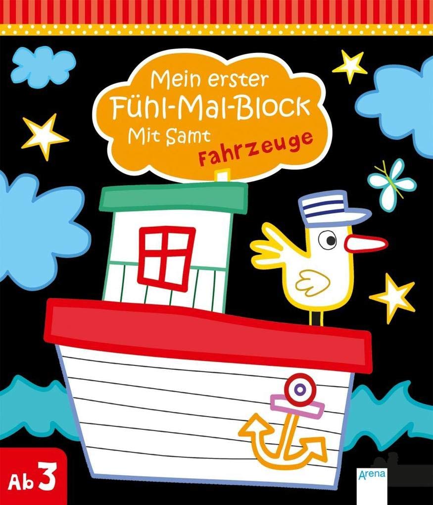 Mein erster Fühl-Mal-Block mit Samt. Fahrzeuge Tiptoi & Games