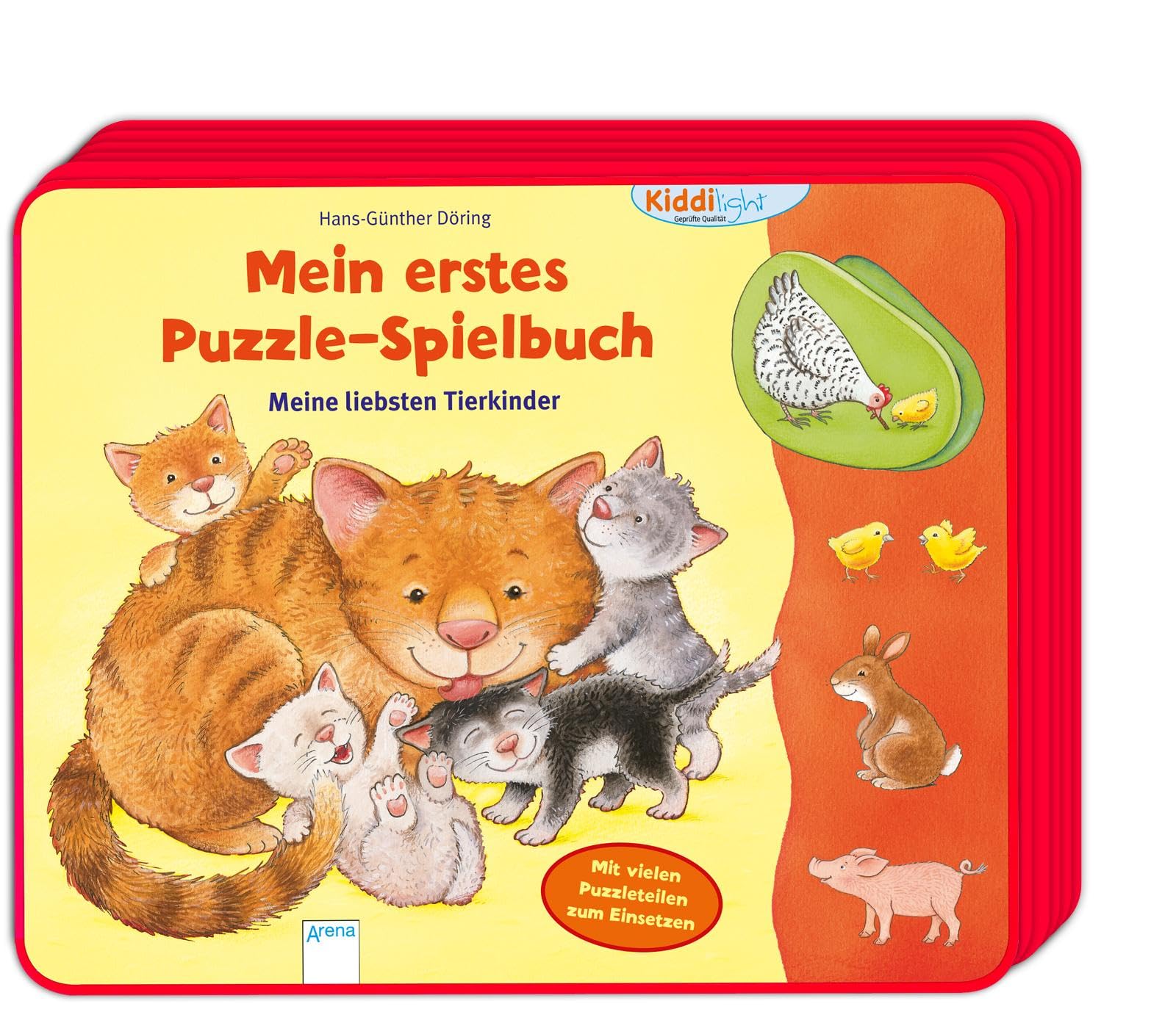 Mein erstes Puzzle-Spielbuch. Meine liebsten Tierkinder: Kiddilight Tiptoi & Games