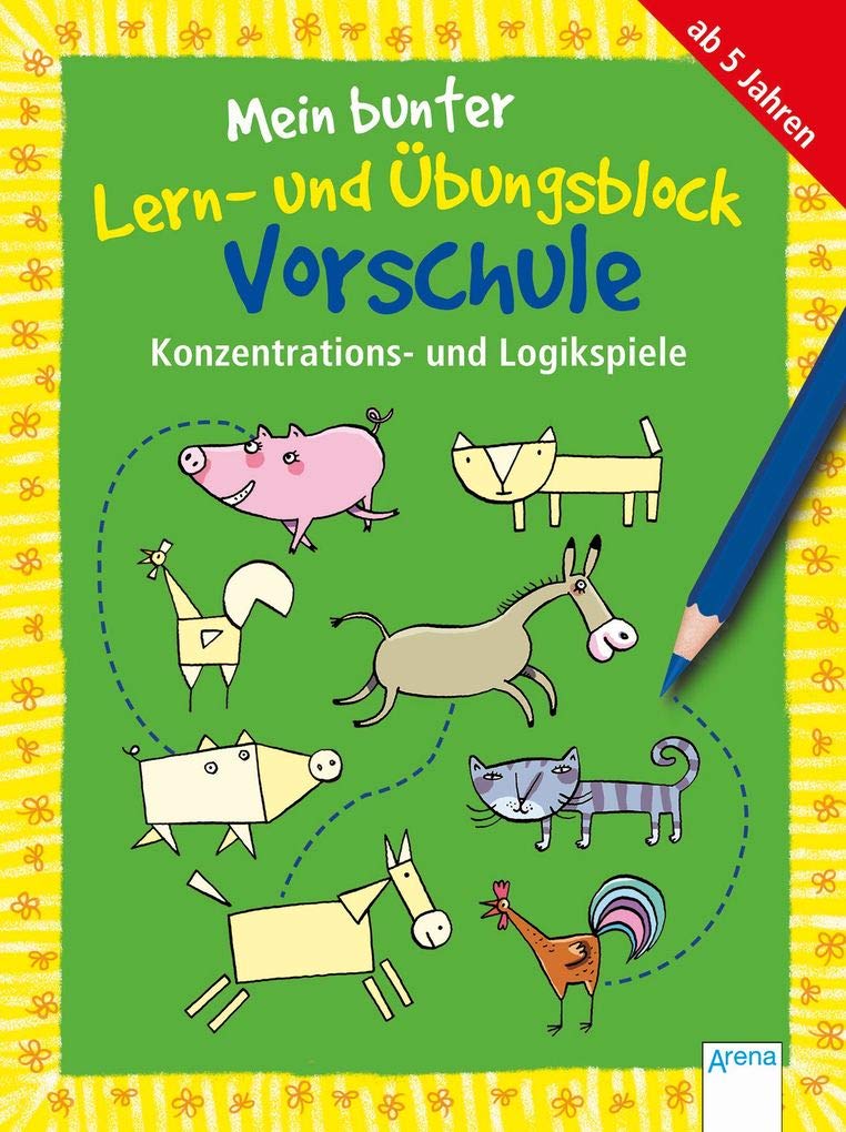 Konzentrations- und Logikspiele: Mein bunter Lern- und Übungsblock VORSCHULE (Kleine Rätsel und Übungen für Vorschulkinder) Novels & Short Stories