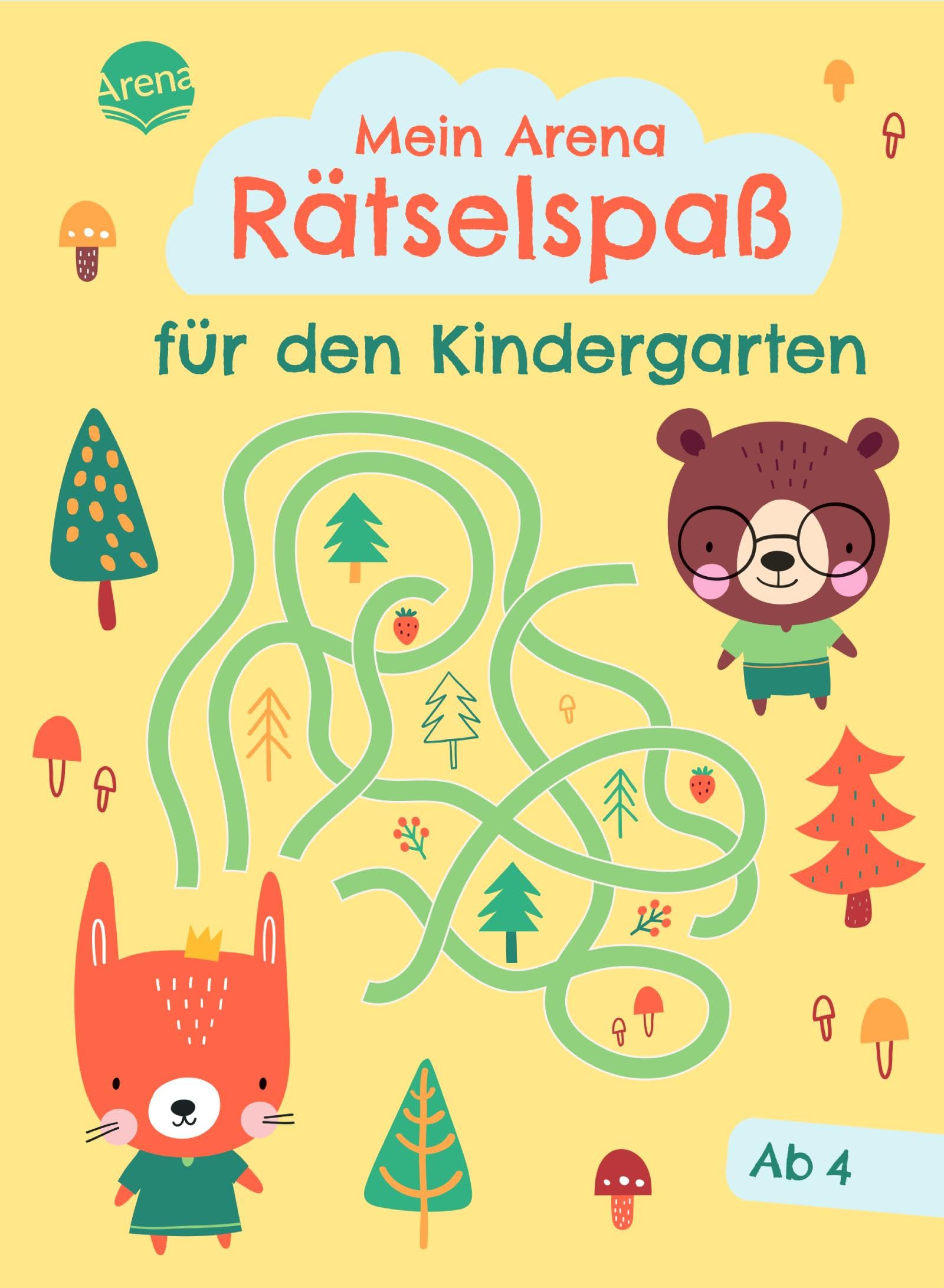 Mein Arena Rätselspaß für den Kindergarten: Viele bunte Rätsel für Kinder ab 4 Jahren, Rätsel- und Malblock Leisure & Fun