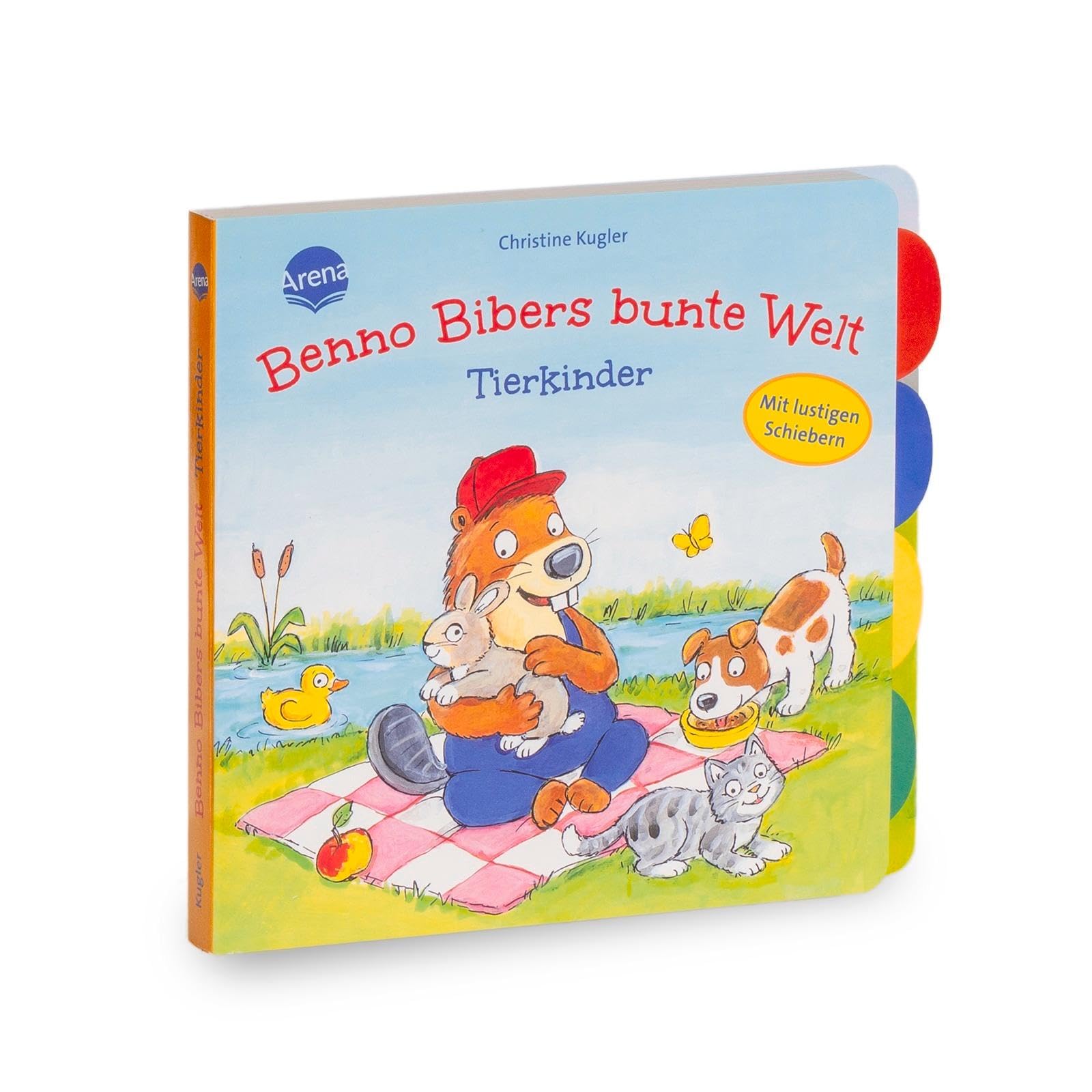 Benno Bibers bunte Welt. Tierkinder: Pappbilderbuch ab 18 Monaten mit Verwandelschiebern und Register Non-fiction