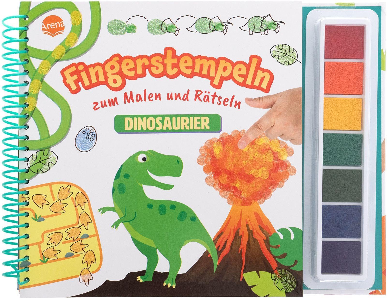 Fingerstempeln zum Malen und Rätseln. Dinosaurier Non-fiction