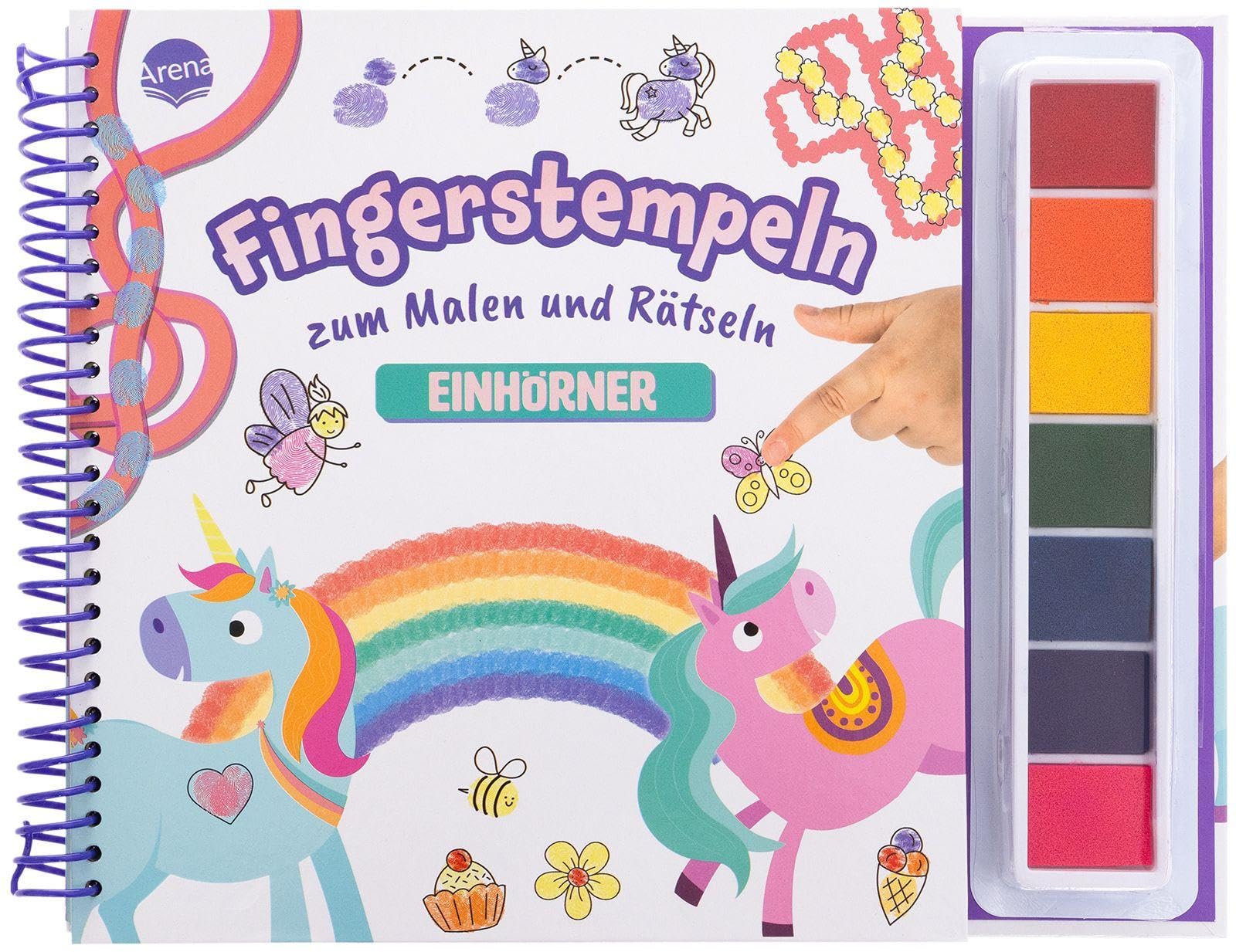 Fingerstempeln zum Malen und Rätseln. Einhörner Religion & Esotericism