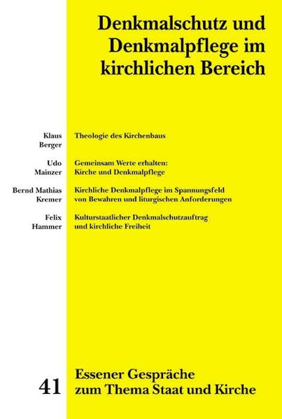 Essener Gespräche zum Thema Staat und Kirche / Denkmalschutz und Denkmalpflege im kirchlichen Bereich Architecture