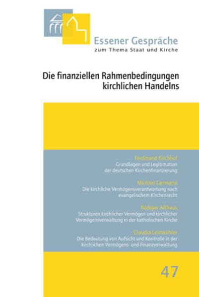 Die finanziellen Rahmenbedingungen kirchlichen Handelns Law