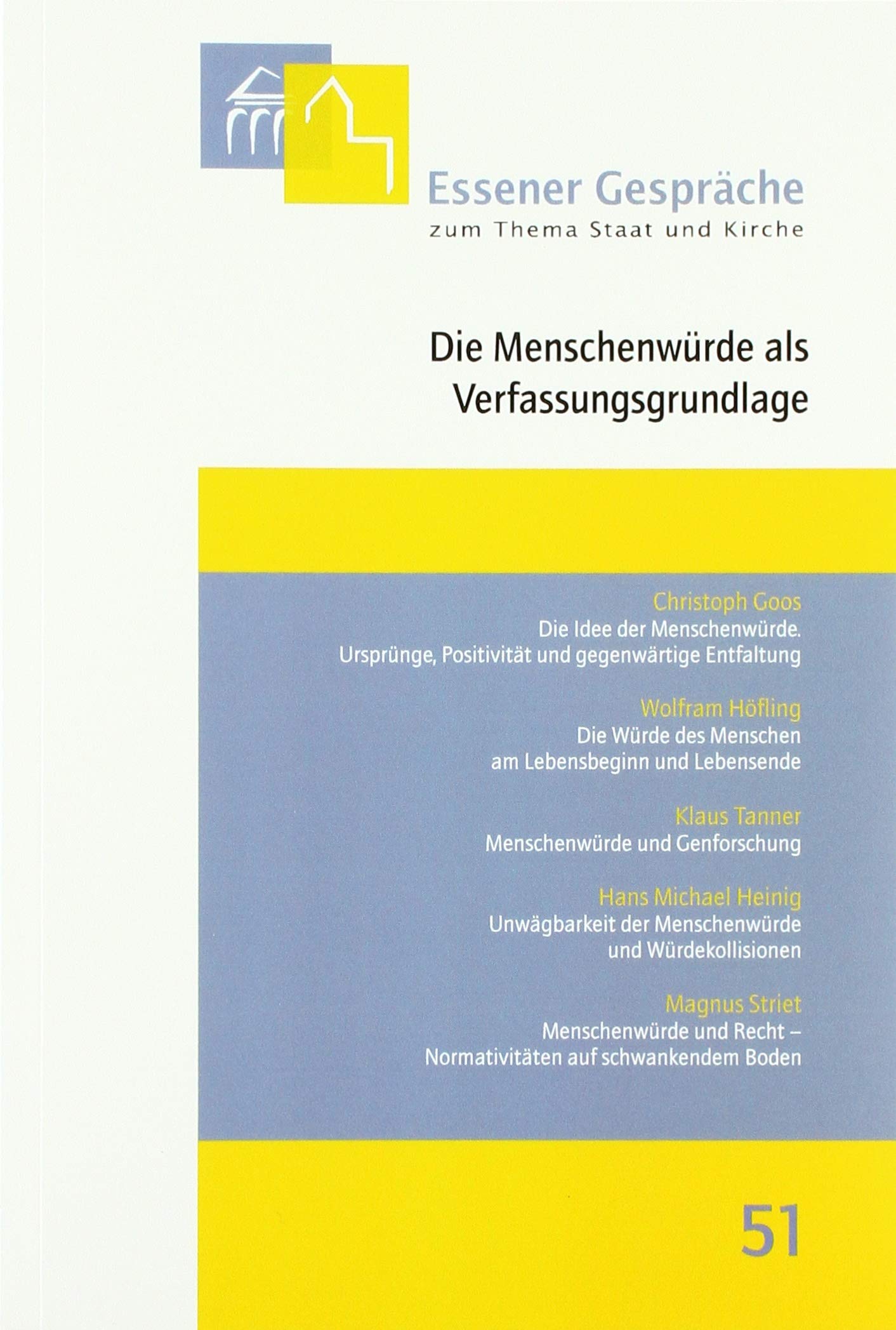Essener Gespräche zum Thema Staat und Kirche, Band 51 Law