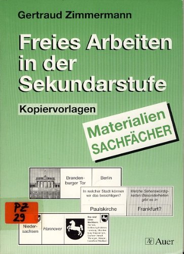 Freies Arbeiten in der Sekundarstufe, Materialien Sachfächer Education & Training