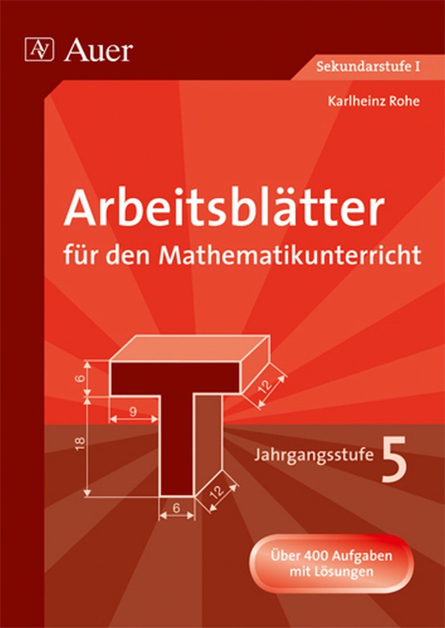 Arbeitsblätter für den Mathematikunterricht, 5. Jahrgangsstufe, EURO: (5. Klasse) (Arbeitsblätter f.d. Mathematikunterricht) Education & Training