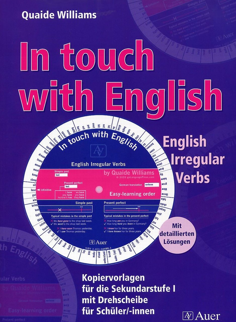 In touch with English - Komplett-Set: English Irregular Verbs, Kopiervorlagen für die Sekundarstufe I mit Drehscheibe für Schüler (5. bis 10. Klasse) Foreign Languages ​​& Dictionaries