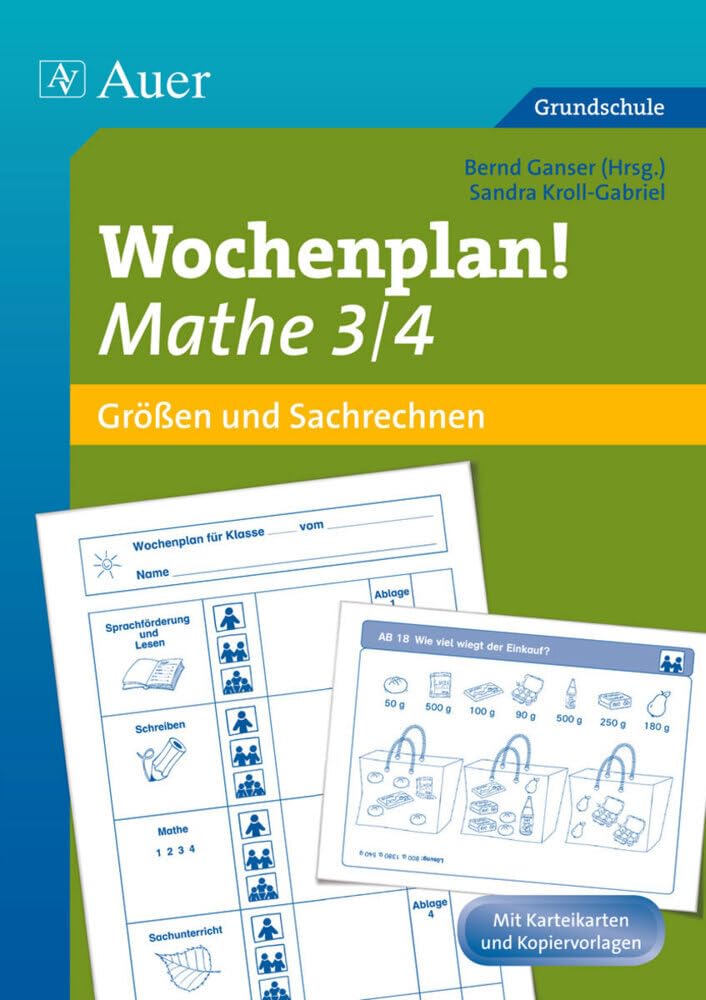 Wochenplan! Mathe 3/4: Materialien zur Individualisierung (3. und 4. Klasse) (Auer Wochenplan) Learning & Reference