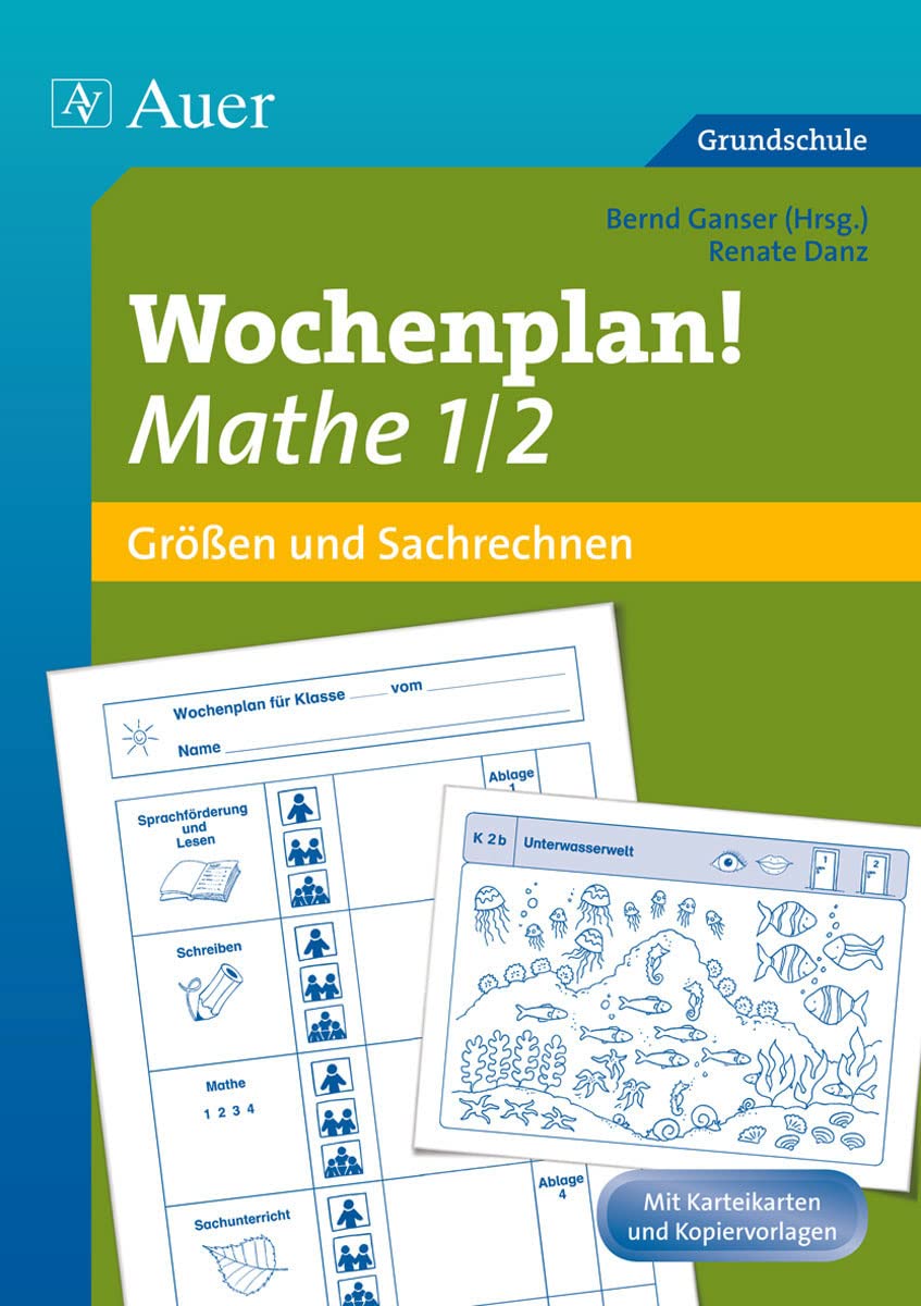 Product Image: Wochenplan Mathe 1/2, Größen und Sachrechnen