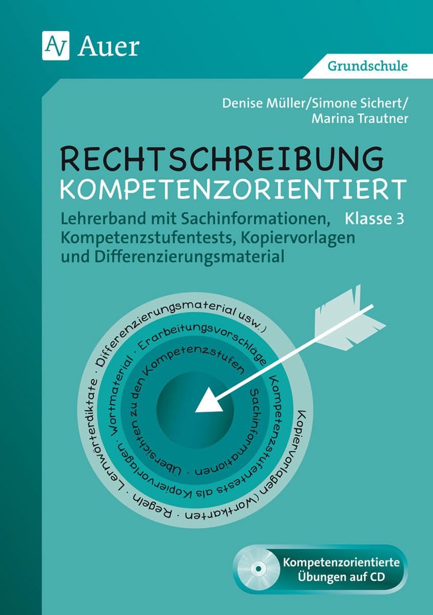 Rechtschreibung kompetenzorientiert - Klasse 3 LB: Lehrerband mit Sachinformationen, Kompetenzstufen tests, Kopiervorlagen, Differenzierungsmaterial Professional & Reference Books