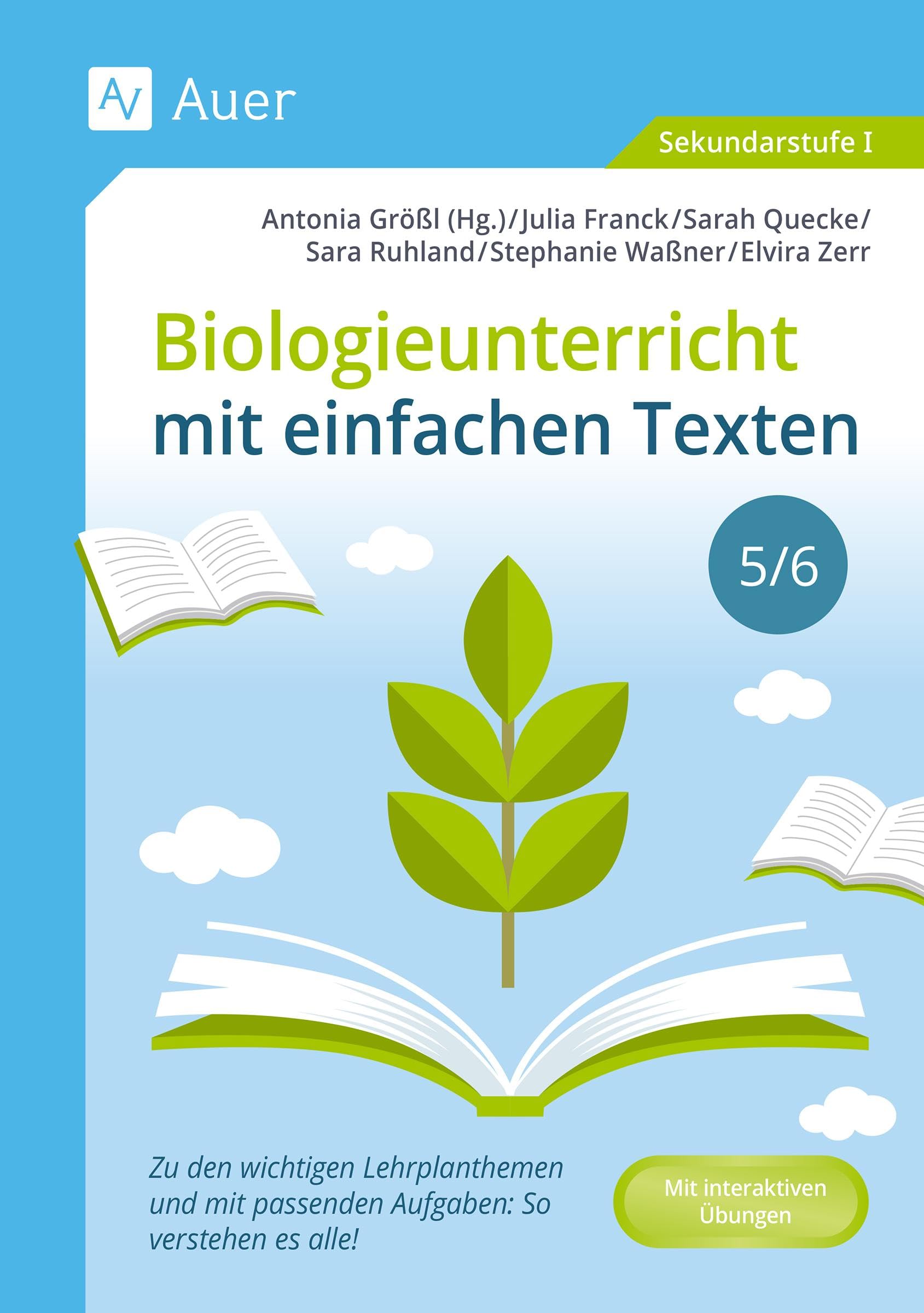 Biologieunterricht mit einfachen Texten 5-6 Learning & Reference