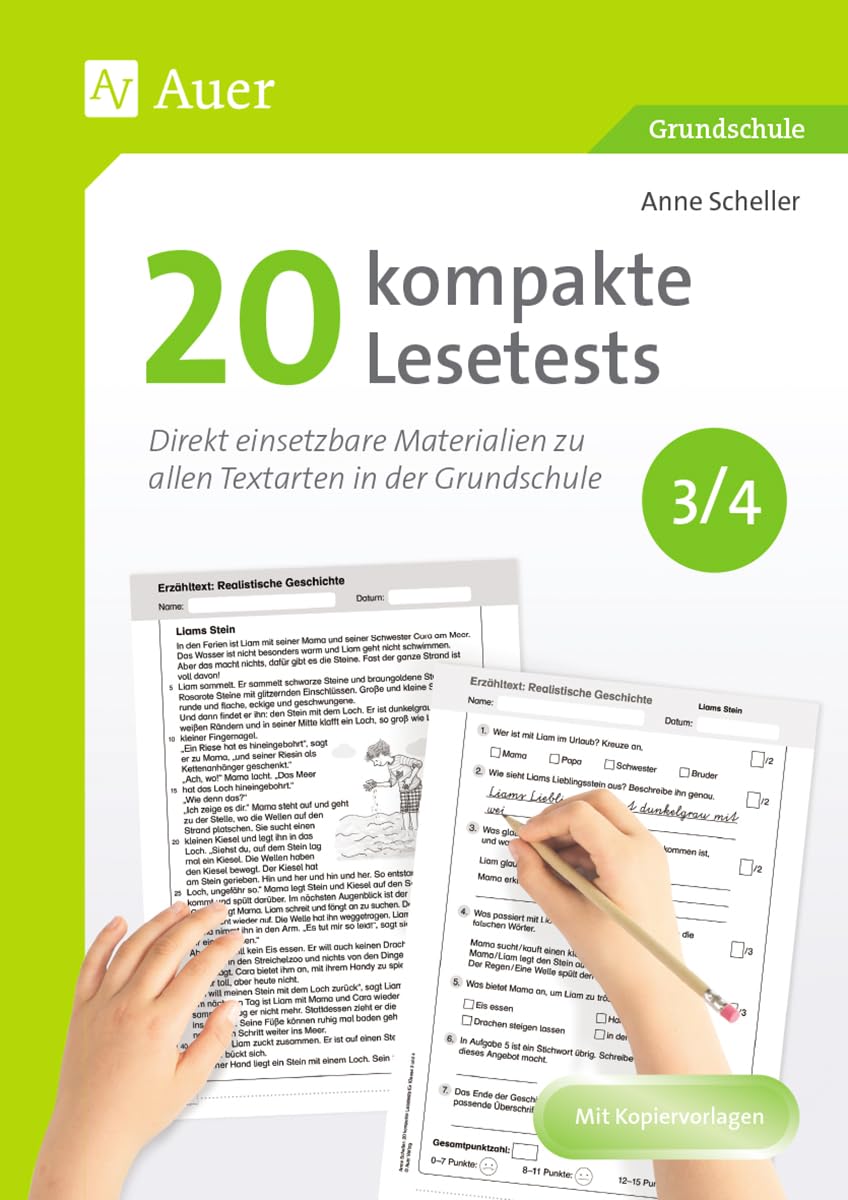 20 kompakte Lesetests für Klasse 3/4 Learning & Reference