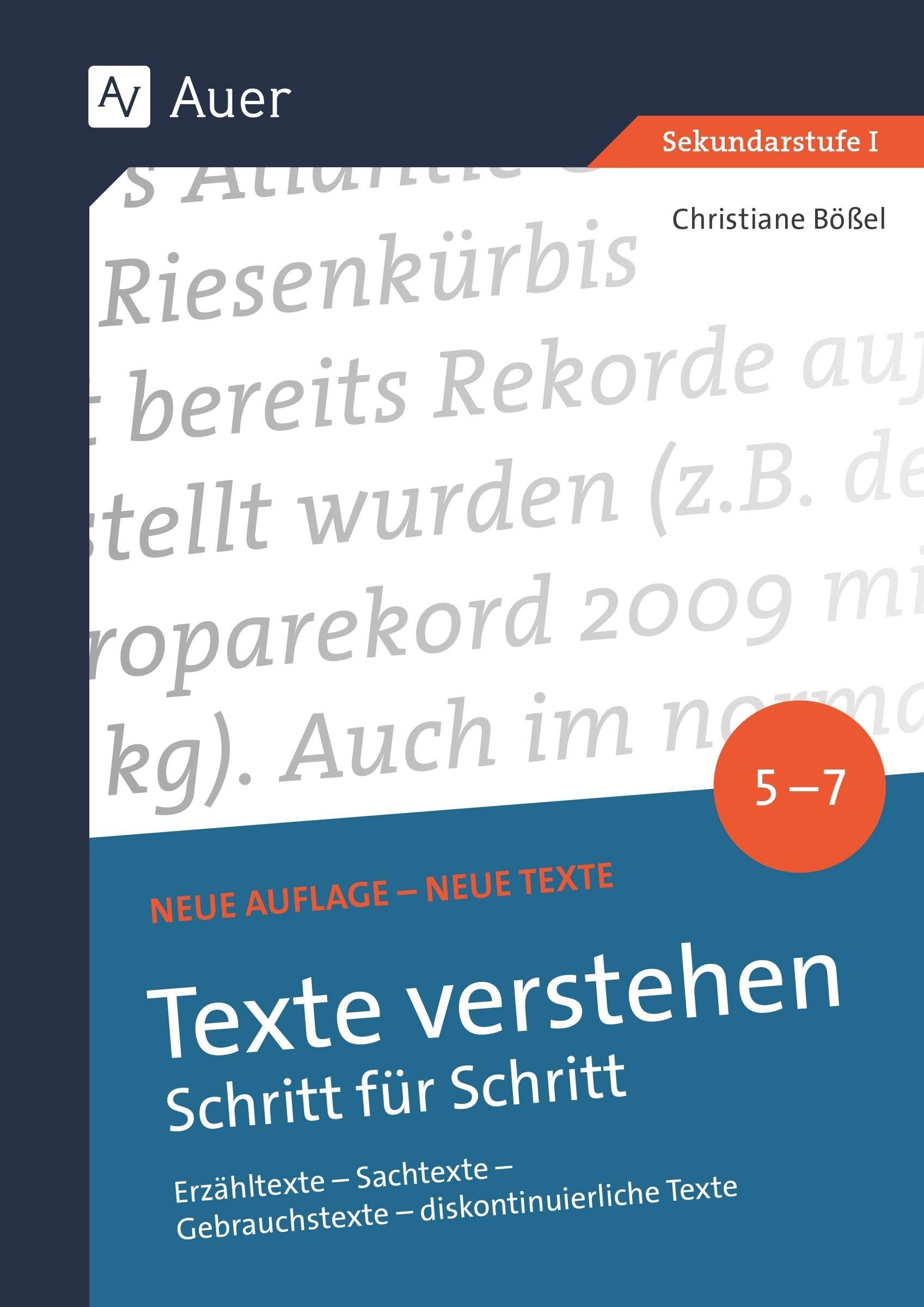 Texte verstehen - Schritt für Schritt Klasse 5-7 Learning & Reference