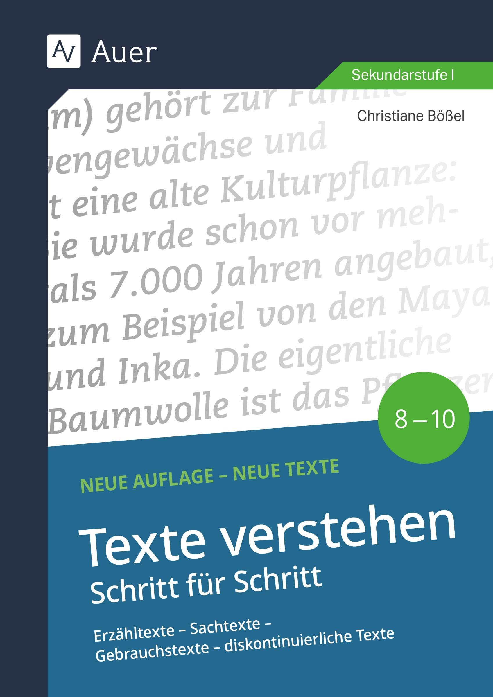 Texte verstehen - Schritt für Schritt Klasse 8-10 Professional & Reference Books