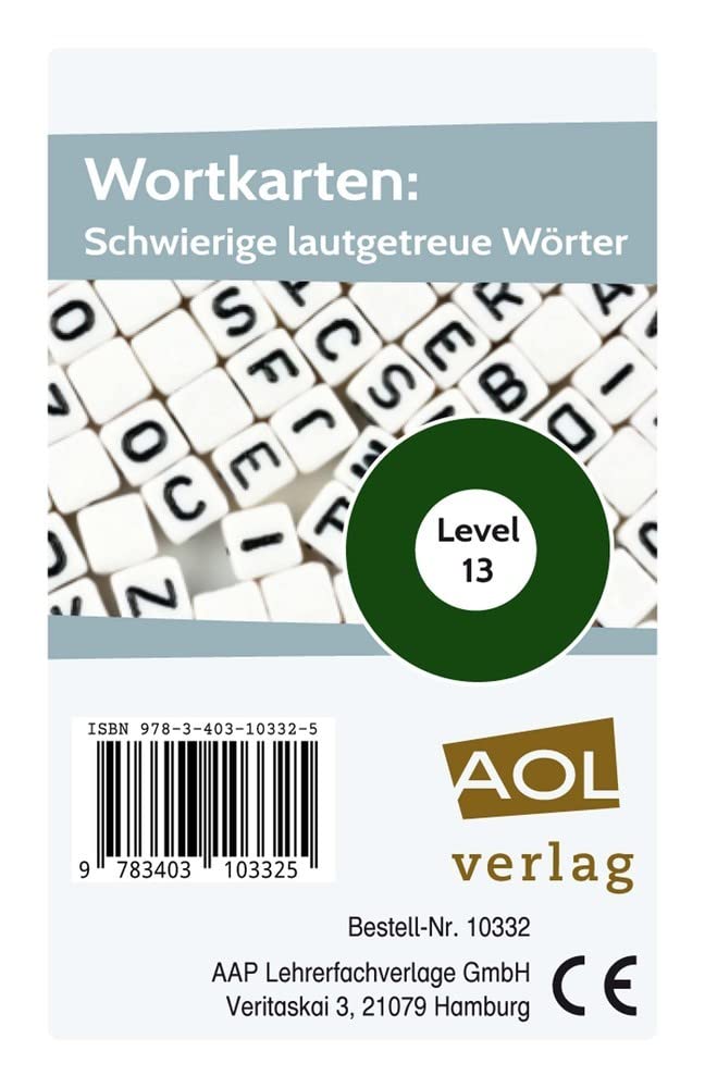 Wortkarten: Schwierige lautgetreue Wörter book