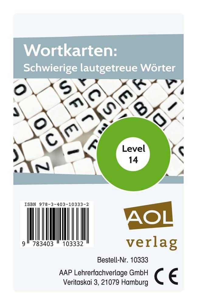 Wortkarten: Schwierige lautgetreue Wörter book
