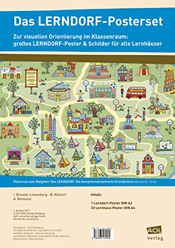 Das LERNDORF-Posterset: Zur visuellen Orientierung im Klassenraum: großes LERNDORF-Poster & Schilder für alle Lernhäuser Learning & Reference