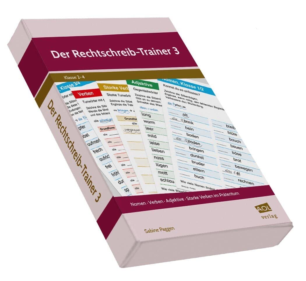 Der Rechtschreib-Trainer 3: Nomen - Starke Verben - Adjektive - Verben im Präteritum (2. bis 4. Klasse) Study Guides