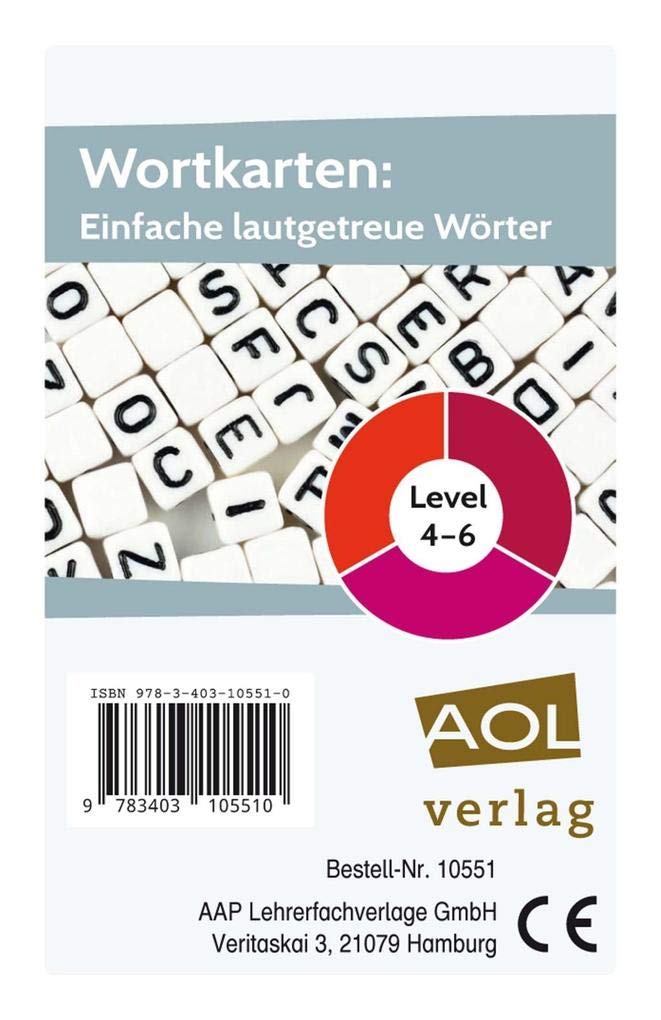 Wortkarten: Einfache lautgetreue Wörter book