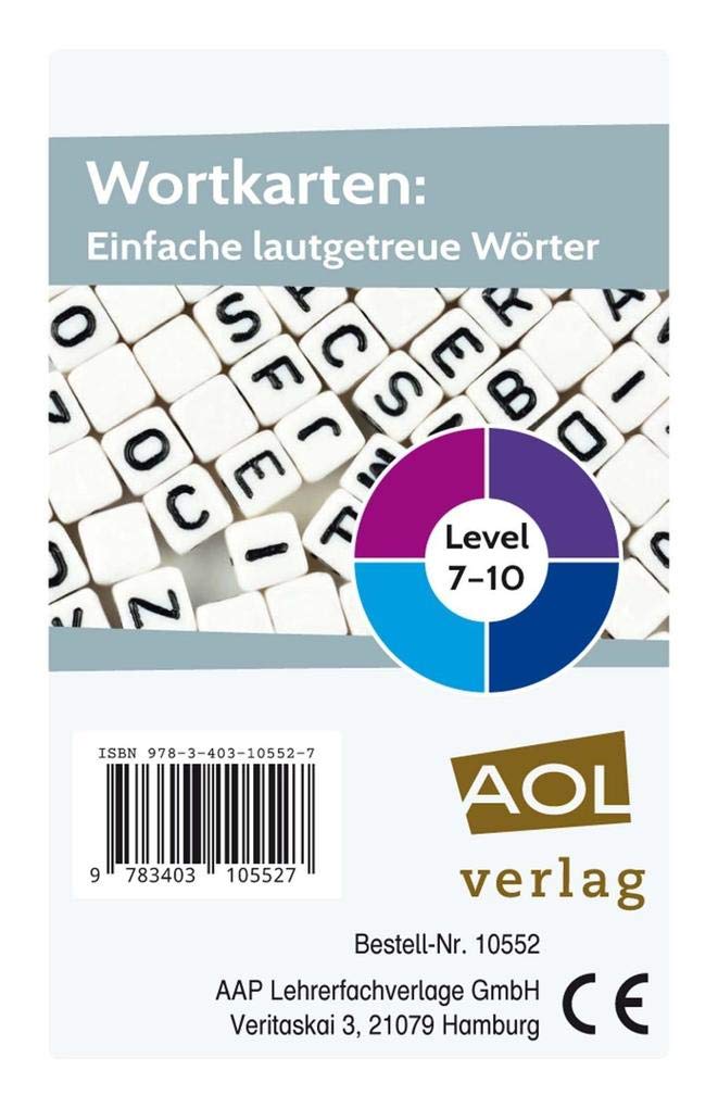 Wortkarten: Einfache lautgetreue Wörter book