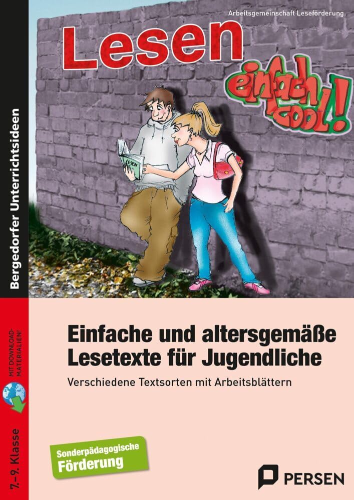 Einfache u. altersgemäße Lesetexte für Jugendliche: Verschiedene Textsorten mit Arbeitsblättern (7. bis 9. Klasse) Study Guides
