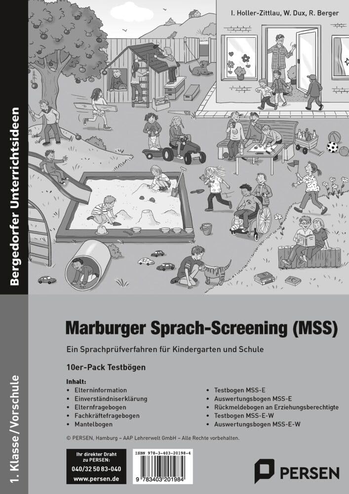 Marburger Sprach-Screening (MSS) - Testbögen-Heft: 10er-Pack Testbögen-Hefte (1. Klasse/Vorschule) Professional & Reference Books